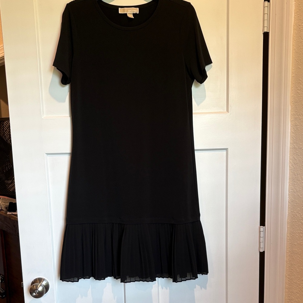 Michael Kors Black Mini Dress with Ruffle Hem
